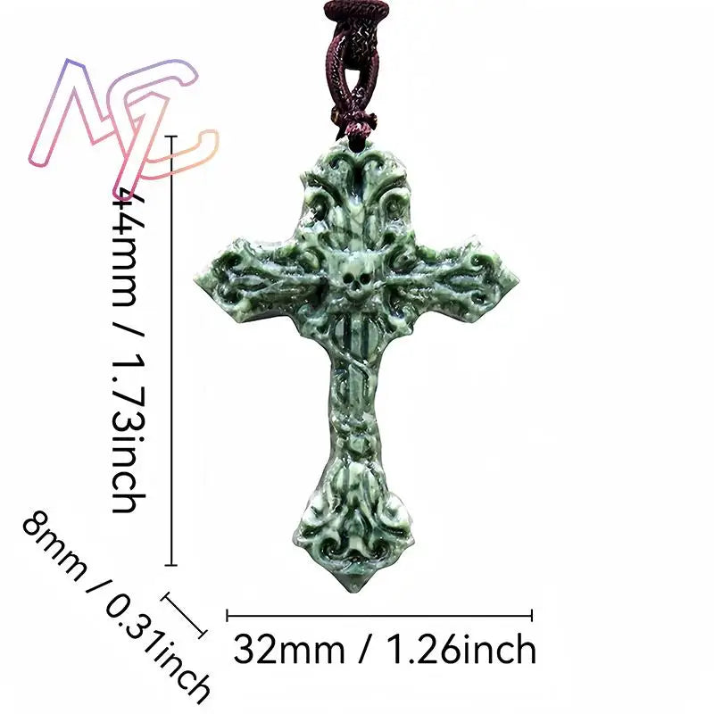 Natural Real Jade Cross Pendant Necklace Talismans Amulet Designer Gift Carved Jewelry Gifts for Women Men Charm Chinese