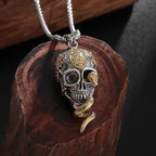 Snake Demon Skull Pendant Necklace — Gothic Vintage