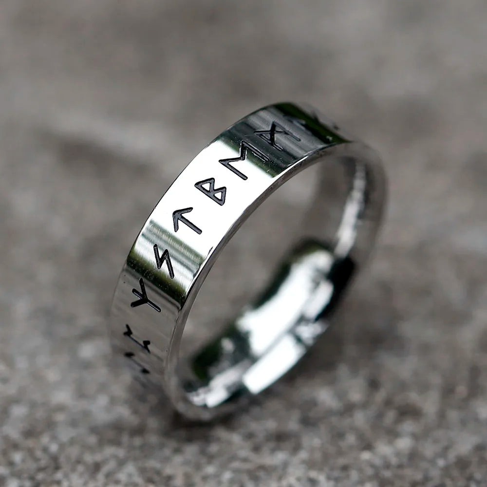 Viking Odin Rune Letter Ring — Stainless Steel