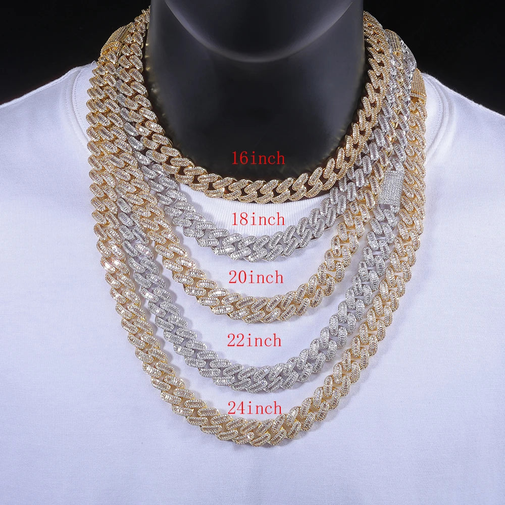 Iced Out Cuban Necklace Stainless Steel 15MM