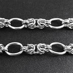 Woven Byzantine Chain Necklace — Stainless Steel