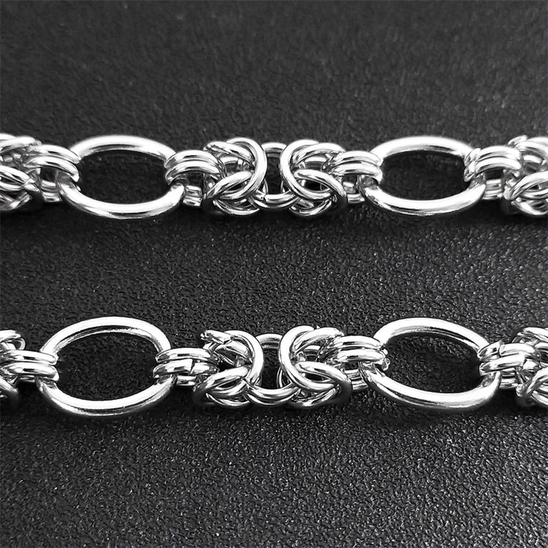 Woven Byzantine Chain Necklace — Stainless Steel