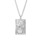 Dawapara Vintage Tarot Card Necklace The Major Arcana Pagan Astrology Talisman Pendants Necklace Stainless Steel Jewelry