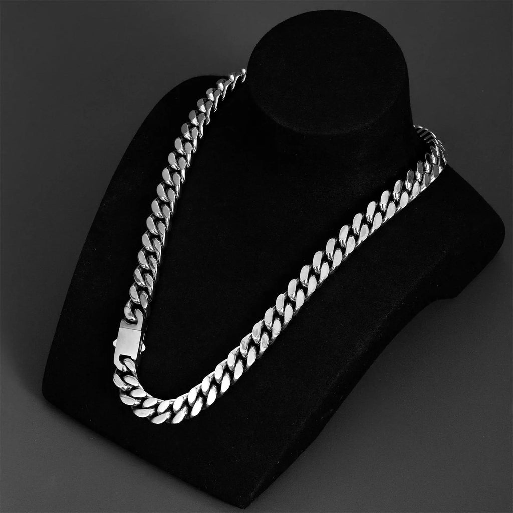 Cuban Link Chain Necklace & Bracelet 10mm — Stainless Steel