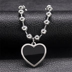 Gothic Heart Steel Pendant Punk Egirl Korean Kpop