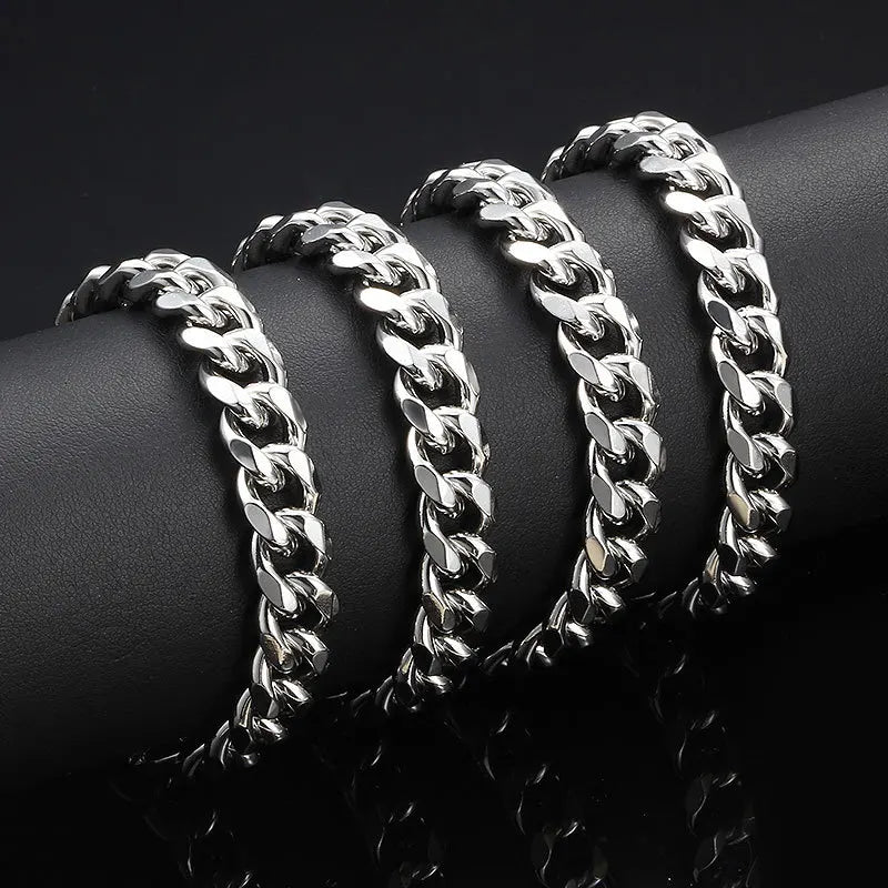 Cuban Steel Bracelet 316L 13mm/15mm Punk