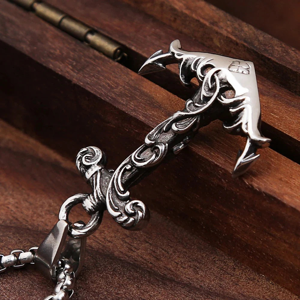 Viking Anchor Pendant — 316L Stainless Steel