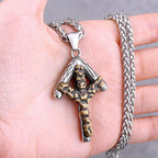 Odin Rune Vegvisir Pendant Necklace — Stainless Steel