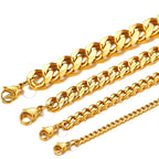 Cuban Link Chain Necklace 3.5-7mm — Gold