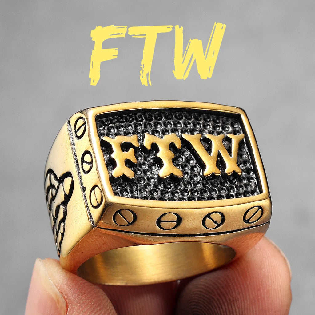 FTW Middle Finger Ring — Stainless Steel