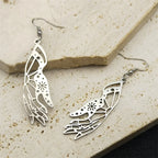 Gothic Star Silver Earrings Witchcraft Sun Palm