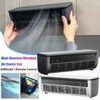 【KITCHEN GADGET】Wall-Mounted Mini Air Cooler Leafless Quick Cooling Fan Conditioner Wireless Quiet Electric With Remote