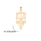 Dawapara Mystic Kabbalah Tree of Life Spiritual Amulet Pendant Stainless Steel DIY Charms for Jewelry Making Hanukkah Gifts