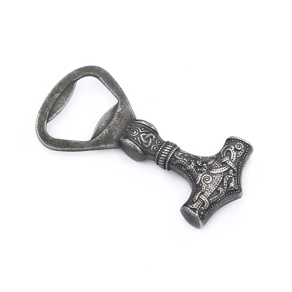 Thor Hammer Bottle Opener — Black Stainless