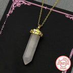Geometric Two-Tone Pendant Sterling Pendulum Clavicle