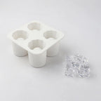 Silicone Ice Cube Mold Four Hole Press Ice Block Maker Creative Round Cup Shape Ice Molds for Whiskey Beer Bar Kitchen