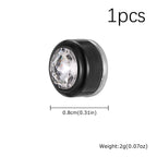 Iced Out Zircon Clip Earrings — Stainless