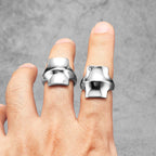 Shield Gemstone Ring — Stainless Steel