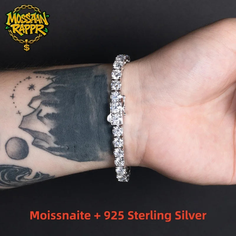 Iced Out Tennis Bracelet 6.5mm — 925 Silver