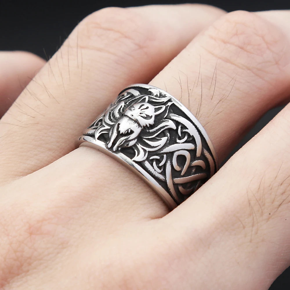 Nine Tailed Fox Ring — Stainless Steel