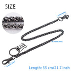 Wallet Chain Men Women Hip Hop Pants Chain Belt Chain KeyChain Pocket Chain Keel Chain for Motorcycle Style Pants Jeans