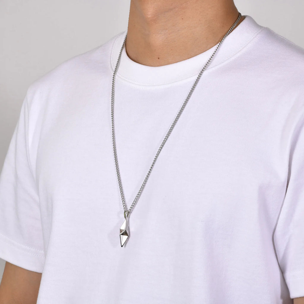 Star 4-Pointed Pendant Necklace — Stainless Steel