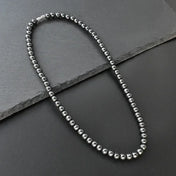 6mm Hematite Obsidian Black Beads Necklaces Men Fashion Triple Protection Necklaces Women for Magnetic Health Protection Jewelry