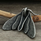 Skull Butterfly Moth Pendant — Stainless