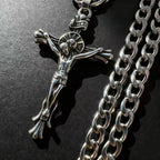Cross Jesus Steel Pendant 316L Religious