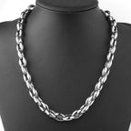 Silver Coffee Bean Link Chain — Stainless