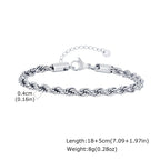 Gold Rope Chain Bracelet 5mm — Stainless Steel