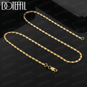 Gold-Tone Charm Chain Necklace, 2mm — 16-30 Inch Stainless Steel