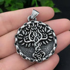 Multi-style Vintage Viking Necklace Men Amulet Nordic Tree of Life Celtic Stainless Steel Pendant Chain Jewelry Wholesale