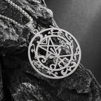 Lucifer Pentagram Medal Pendant — Stainless Steel