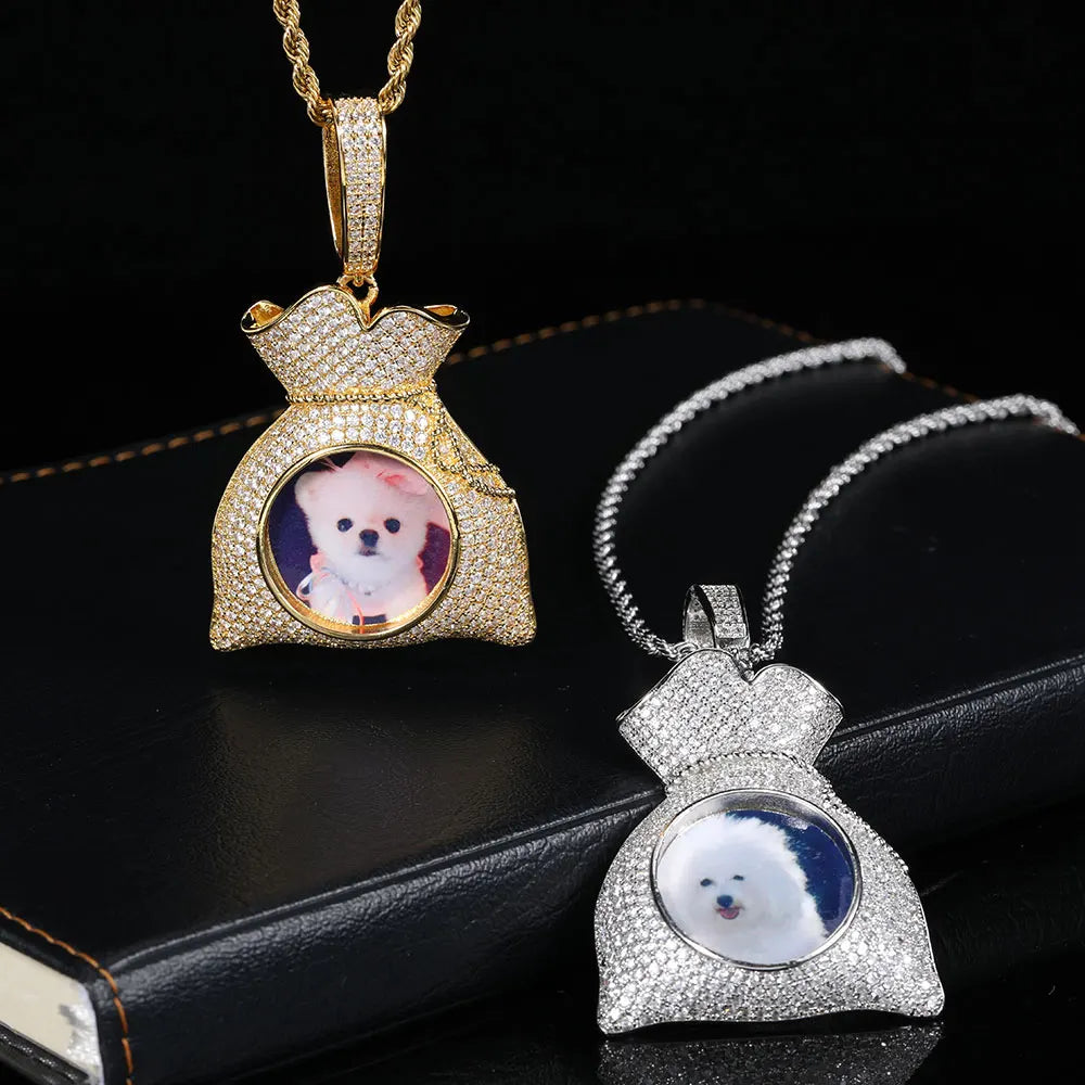 Iced Out Photo Pendant Necklace