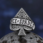 New Creative Design High Quality Ace Of Spade Playing Card Ring For Men Punk Hip Hop Dropshipping Jewelry