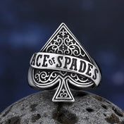 New Creative Design High Quality Ace Of Spade Playing Card Ring For Men Punk Hip Hop Dropshipping Jewelry