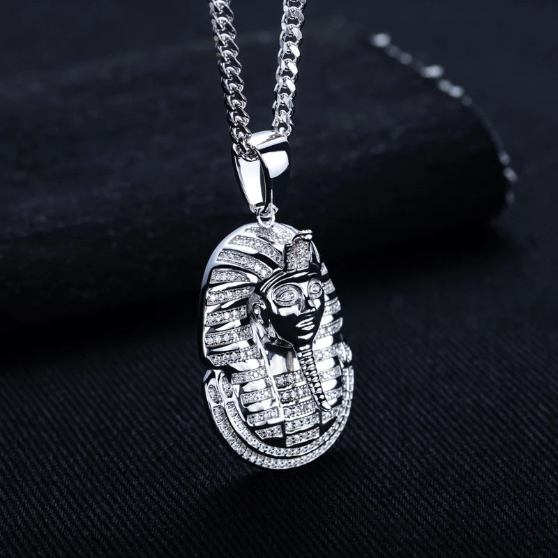 Iced Out Pharaoh Pendant — 925 Silver
