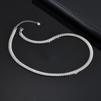 Flat Cuban Chain Choker Necklace — Stainless Steel