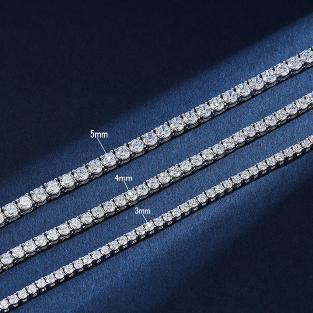 Moissanite Iced Out 925 Silver Chain 5mm