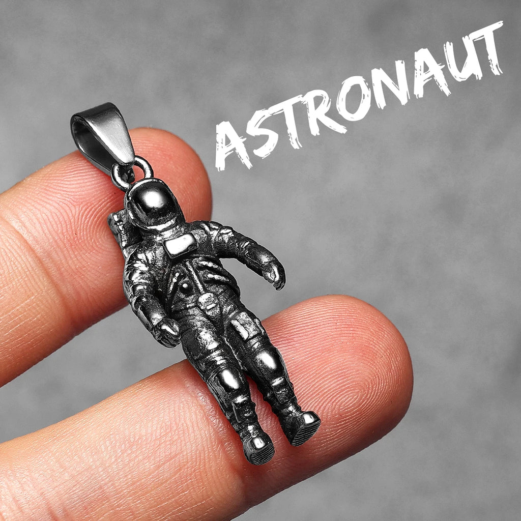 Spaceman Pendant Necklace — Stainless Steel