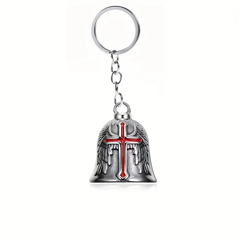 Norse Gods Odin Celtic Knot Motorcycle Bell Necklace Men's Punk Riding Rock Lucky Exorcism Amulet Jewelry