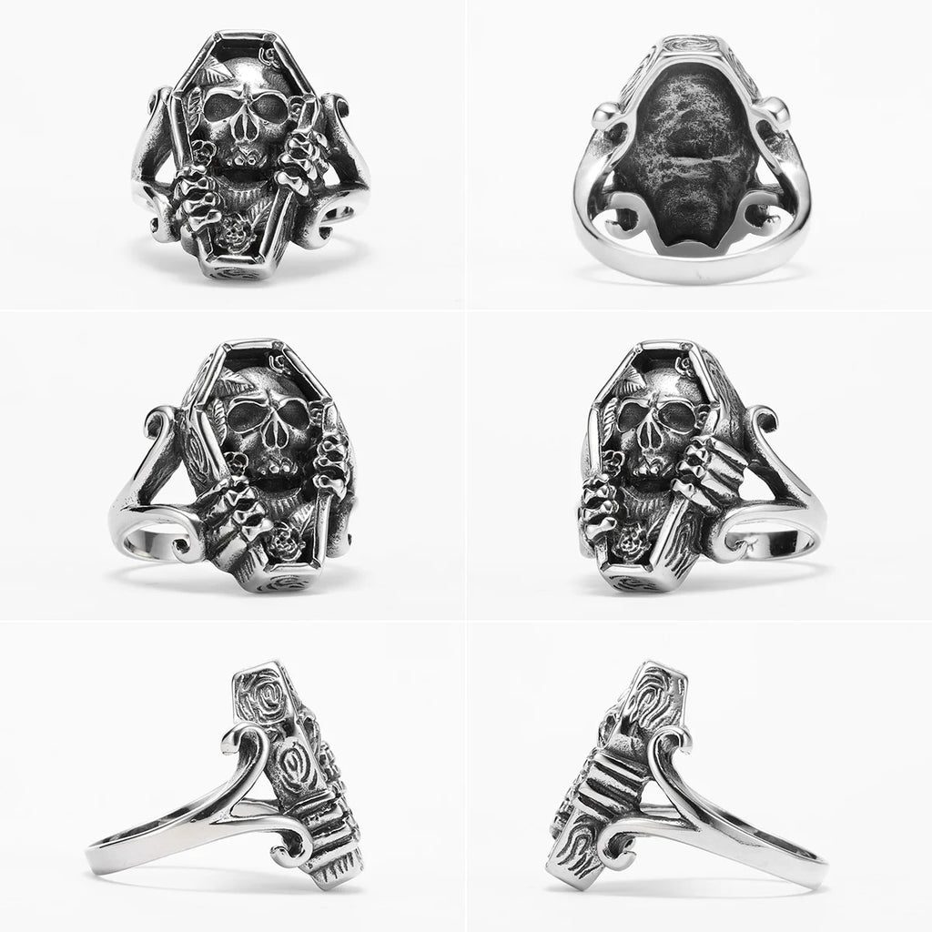 Mummy Skull Ring — Stainless Steel