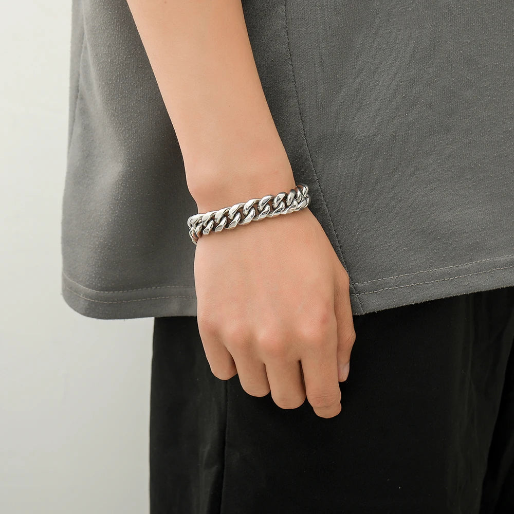 Cuban Bracelet Stainless Steel Polished