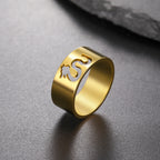 Skyrim Hollow Dragon Ring for Men Women Stainless Steel Wide Finger Rings Animal Jewelry Anniversary Birthday Gift