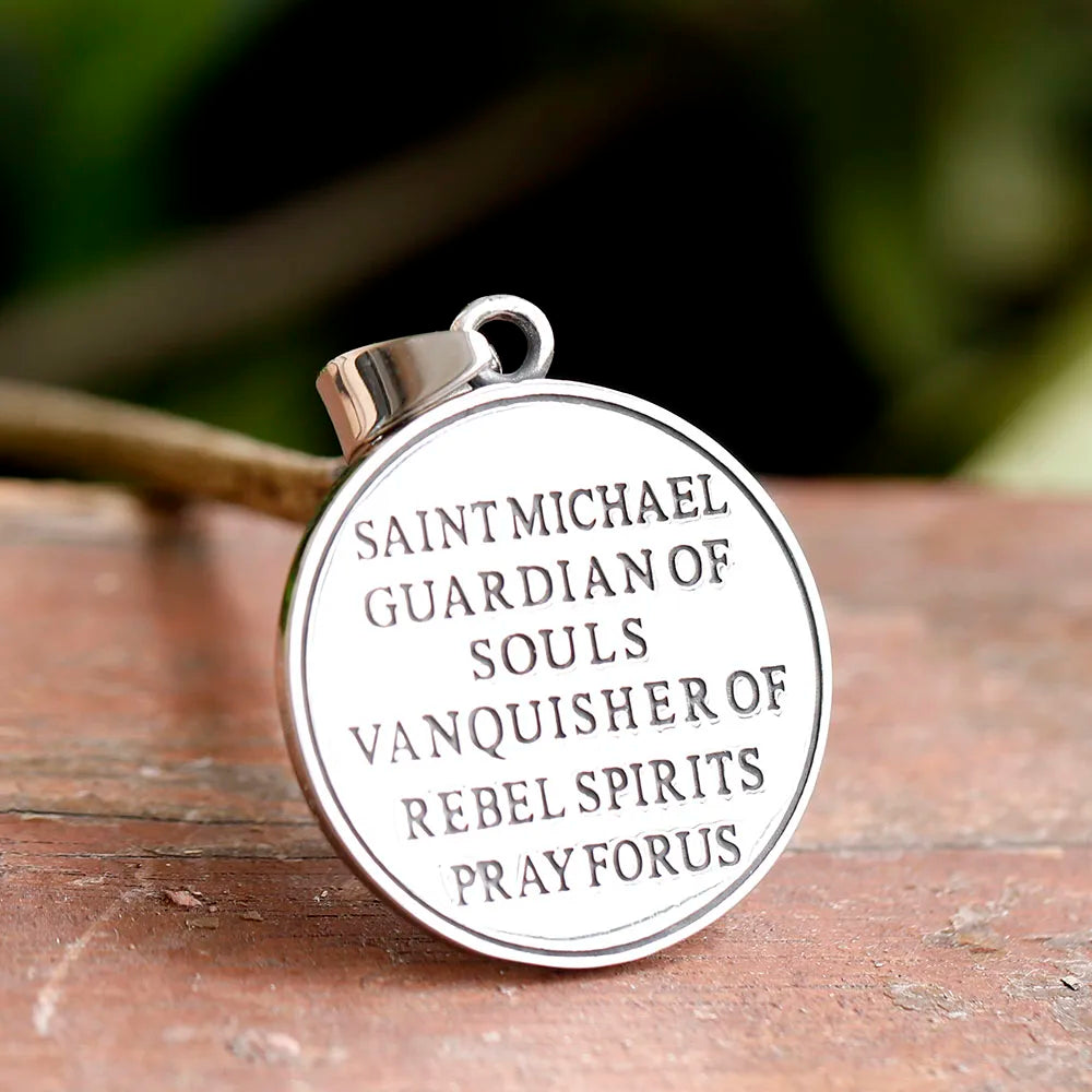 2024 NEW St.Michael Arch Angel Powerful Amulet Men Necklaces Stainless Steel Pendants Chains Women Jewelry Accessories Gifts