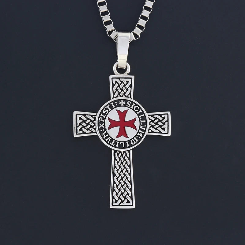 Cross Templar Pendant — 925 Silver