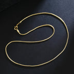 Two-Tone 1mm Snake Chain Necklace — 75cm Long