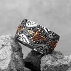 Ancient Historical Persia Zarathustra Stainless Steel Men Rings Luxury Punk HipHop for Biker Jewelry Creativity Gift