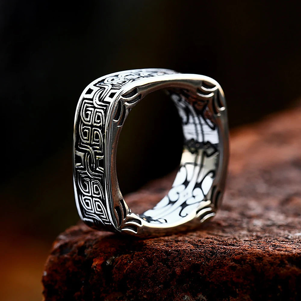 Viking Rune Ring — Stainless Steel